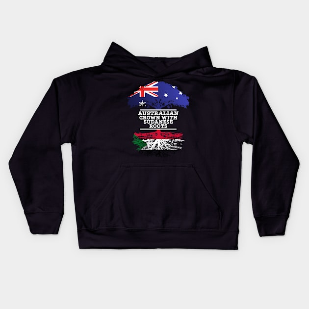 Australian Grown With Sudanese Roots - Gift for Sudanese With Roots From Sudan Kids Hoodie by Country Flags